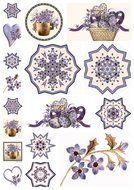 Clip art of purple Scrapbook papers