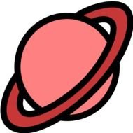 clipart of the pink planet