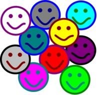 emoticons of different colors