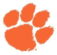 drawn orange animal footprint on a black background