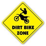 Dirt Bike Zone Sign Xing Gift Novelty Jump Berm Tires Trail Ride