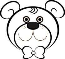 Teddy Bear Black White drawing