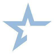 blue star on the white background