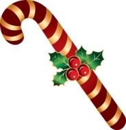 painted striped christmas candy