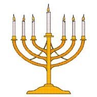 golden menorah as a picture for clipart