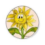 Cute drawing of the sunflower clipart
