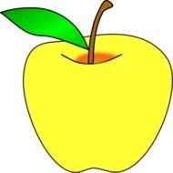 Yellow Apple At Clkercom Vector Online Royalty