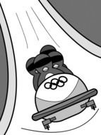 cartoon Bobsled olympiad