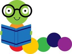 Cute Bookworm drawing