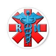 Registered Nurse Symbol Classic Round Sticker Zazzle