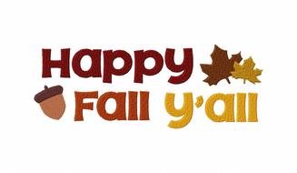 Clipart of Happy Fall Yall