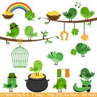 Patricks Day Birds St Pattys