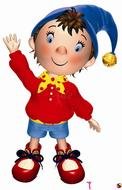 Cartoon boy drawing