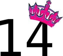 number fourteen and crown
