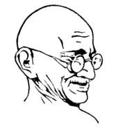 Drawing of the old man with glasses