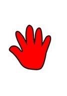 Red Hand Print drawing