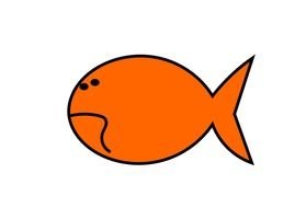 orange sad fish