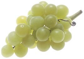 photo of green grapes on a white background