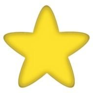 Five Pointed Yellow Star At Clkercom Vector