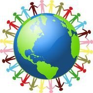 World Vector Earth Graphics Hold Hands Clip