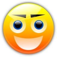 Smiley With Eyebrows At Clkercom Vector Online