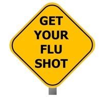 get you flu shot, warning sign