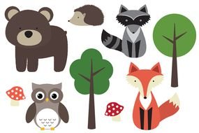 clip art with wild animals