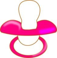 Pacifier Baby Pink At Clkercom Vector Online