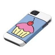 Cartoon Cupcake Frosting Cherry Dessert Iphone 4 Case Mate