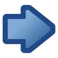 Large blue Arrow right
