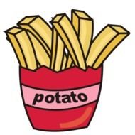 clipart of the fried potatoes