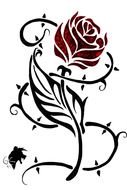 red rose for tattoo
