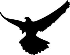 black silhouette of american eagle