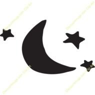 Name Moon With Three Stars Description Solid Black Art Of Quarter