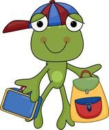 Frog shoping drawing