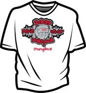 white t-shirt with a picture