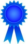 blue ribbon for the winner as a picture for clipart