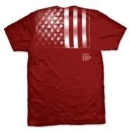 T-shirt with a silhouette of the American flag