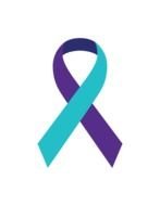 purple blue cancer ribbon