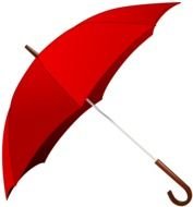 Cartoon Red Umbrella clipart