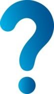 isolated blue question mark