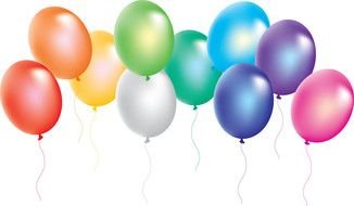 multi-colored balloons as a graphic image
