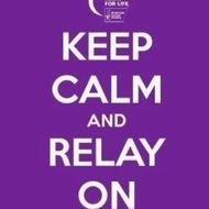 Keep Calm And Relay On text drawing