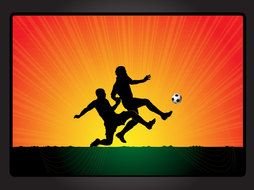 clipart of the Football Gamers silhouettes