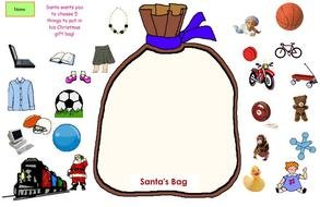 santa bag Colouring Pages drawing