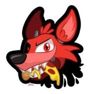 angry fox with pizza in his mouth