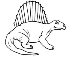 painted white dinosaur with a crest