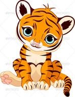 Cute Tiger Cub Graphicriver Vectors Characters Animals 428514