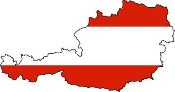 Flag of Austria in map form