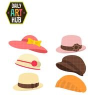 clipart with hats of different kinds